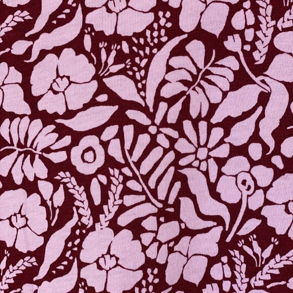 J.Crew Tissue Turtleneck – Vintage Floral Wine/Lilac – SZ L - Picture 3 of 5